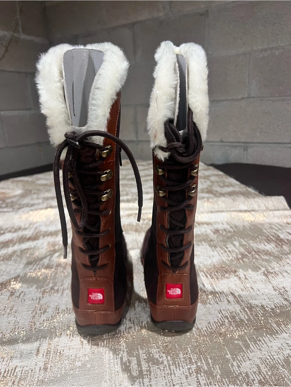 The North Face Janey Waterproof Suede Leather Tall Primaloft Snow Boots 7